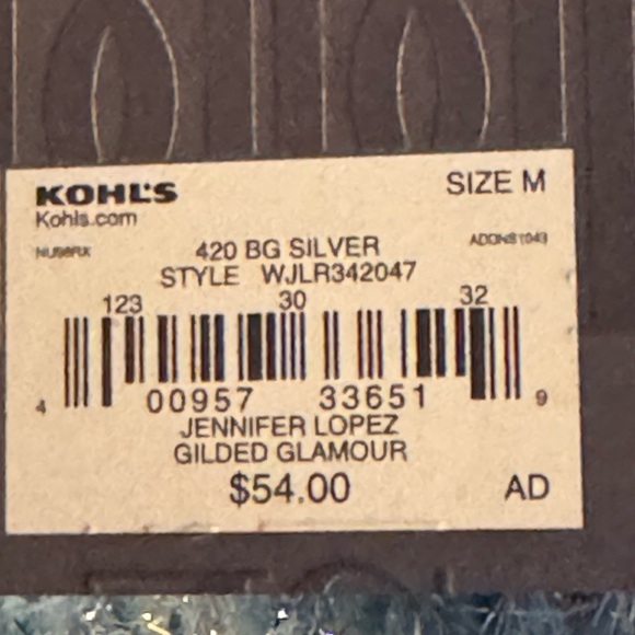 Jennifer Lopez gilded glamour sweater, pale blue with silver threads, size Med - Picture 9 of 9